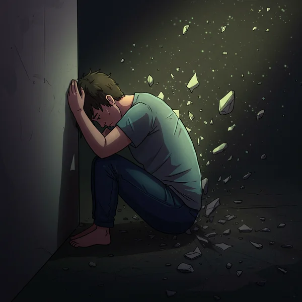 Person experiencing exhaustion, symbolizing autistic burnout