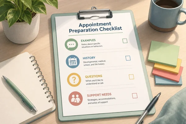 Preparing for an autism appointment